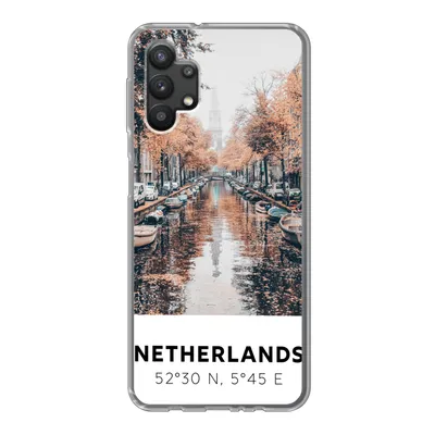 Produktbild von MuchoWow® Handyhülle Schutzhülle Hülle für Samsung Galaxy A32 5G Niederlande - Amsterdam - Gracht - Herbst Silikon Softcase Handy Hülle - Softcase