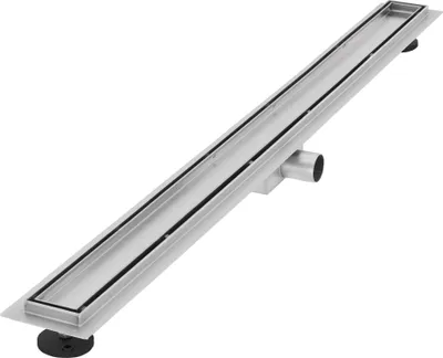 Produktbild von LuxeBath Duschrinne 2in1 Edelstahl, 100 cm, Silber, befliesbar, extra flach