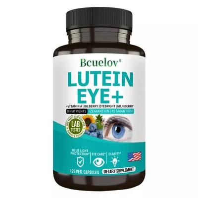 Produktbild von Lutein Eye+ (120 Kapseln) Nahrungsergänzungsmittel, Augengesundheit, Augenvitamine, Sehkraft, Lutein, Zeaxanthin, Vitamin A, Zeaxanthin