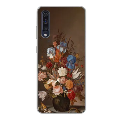 Produktbild von MuchoWow® Handyhülle Schutzhülle Hülle für Samsung Galaxy A50 Stilleben mit Blumen - Kunst - Alte Meister Silikon Softcase Handy Hülle - Mobiltelefonhülle