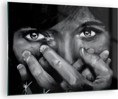 Produktbild von Bilder auf glas - Graffiti Wand Farbe Malerei - 70x50cm - Glasbilder - Wandbilder - Kunstdruck - zum Aufhängen bereit - Wanddekoration aus Glas - Glas Bilder - Wandbild auf Glas - GAA70x50-0459