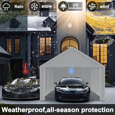 Immagine prodotto di Tenda per garage - Tenda carport - Tenda deposito - Tenda per capanno - Tenda per officina - 4 x 6 metri