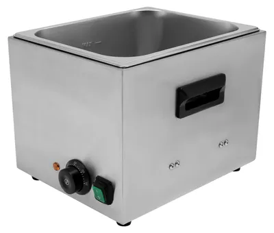 Immagine prodotto di Cucina a vapore per hot dog e scaldasalsicce - Apparecchio da tavolo - Capacità 10 l - 1300 W - Termostato 50–300 °C - 220 V/50 Hz - Acciaio inossidabile - Argento