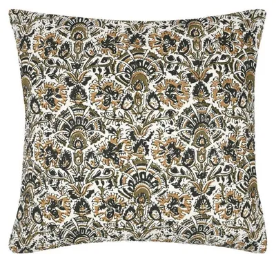 Produktbild von STOF Couchkissen Sofakissen Zierkissen Kissen 45x45 cm weiß grün Dekokissen Baumwolle