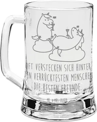 Produktbild von Mr. & Mrs. Panda Krug Einhorn Sekt - Transparent - Geschenk, Korken, Unicorn, Glaskrug, Freundinnen, Bierhumpen, Humpen, Seidel, BFF, Einhörner, Party