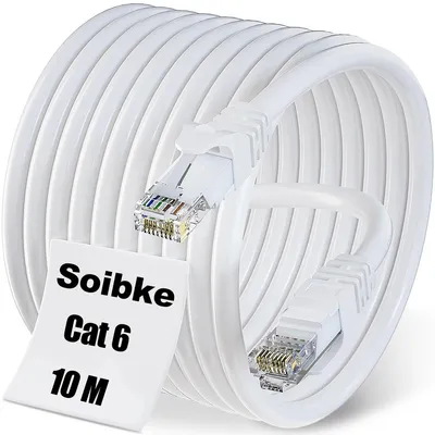 Zdjęcie produktu dla Kabel sieciowa Cat 6 - 10 m - Biała - Do routera, modemu i komputera