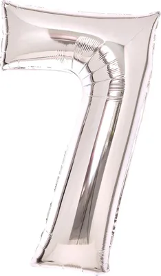 Produktbild von Nummer Silber, Silber Nummer 7 Folienballon 66 cm