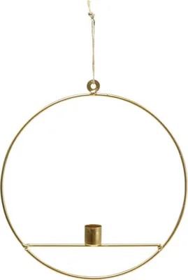 Produktbild von Kerzenhalter zum Hängen Metall Gold Dekoring Ø25cm 3er Set, Adventsdeko Hochzeit, 3 Stück