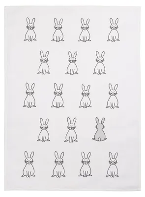 Produktbild von Geschirrtuch Hasen, Geschirrtücher, Mitbringsel Geschenkidee Tuch Kaninchen Ostern