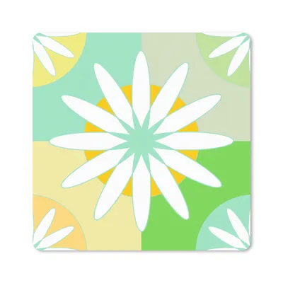 Produktbild von MuchoWow® Mauspad Mousepad Blumen - Sommer - Muster 20x20 cm - Mousepads - Maus Mat - Pad - Mausunterlage - Desk Mat - Bureauartikeln