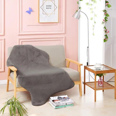 Produktbild von Weiches, kuscheliges Kunstfellteppich für Wohnzimmer und Schlafzimmer