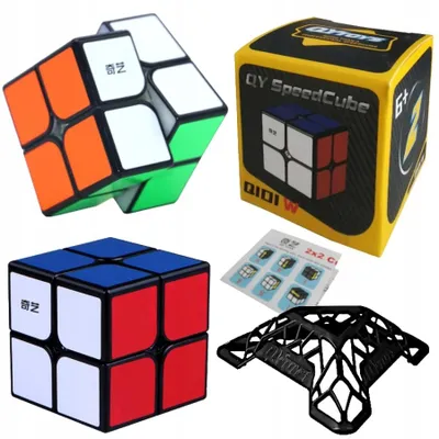 Produktbild von QiYi QiDi W 2x2x2 Speedcube mit Algorithmen und Ständer