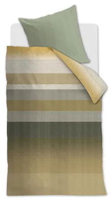Produktbild von Beddinghouse Bettwäsche Theo_Green_DE_UV_155x220 155 x 220 cm + 1x 80 x 80 cm 1 Bettbezug, 1 Kissenbezug