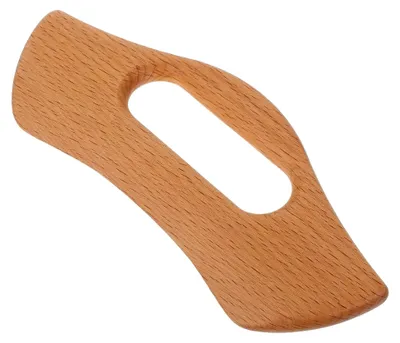 Produktbild von Gua Sha Massagegerät aus Buchenholz für Gesicht und Körper