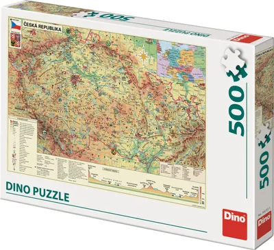 Immagine prodotto di DINO Puzzle Mappa della Repubblica Ceca 500 pezzi