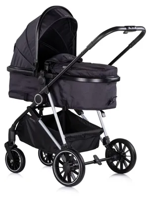 Obrázok produktu pre Chipolino kočík Aura 2 v 1 prebaľovacia taška sedačka obojstranná do 22 kg čierna vzorovaná