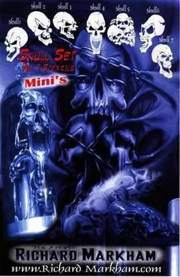 Produktbild von AutoAir Schablonen Mini Skull Schablonen-Set 262 842 Airbrush Schablone