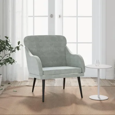 Immagine prodotto di Poltrona grigio scuro, dimensioni 63 x 76 x 80 cm, in velluto