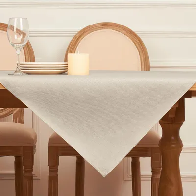 Immagine prodotto di Tovaglia lavabile, 80x80 cm, aspetto lino, microfibra, color beige, idrorepellente