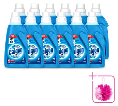Imagen del producto de 12 unidades de Calgon 3 en 1 ActiClean, gel limpiador para lavavajillas, 750 ml, pack ahorro