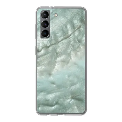 Produktbild von MuchoWow® Handyhülle Schutzhülle Hülle für Samsung Galaxy S21 Natursteine - Grün - Perlmutt Silikon Softcase Handy Hülle - Softcase