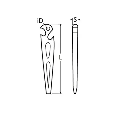 Produktbild von Schlüsselschäkel / Schäkelöffner, 100mm, Edelstahl, A2