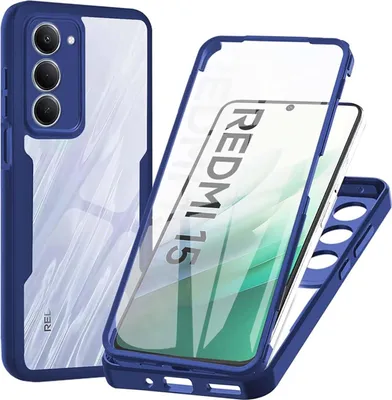 Produktbild von Für Xiaomi Redmi 15 5G / 4G Full Body 360 Grad Acrylic Hybrid TPU Hülle Blau