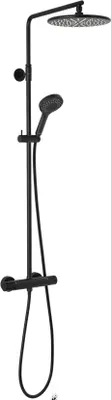 Produktbild von Damxia Silhouet Thermostat Duschsystem mit Umstellung, Mattschwarz, 5795461