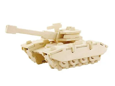 Obrázok produktu pre Drevené 3D puzzle - Tank