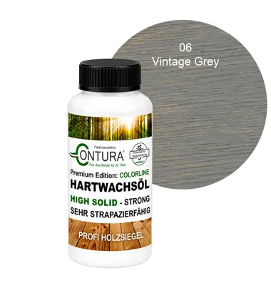 Produktbild von Contura 250ml. FARBIGES Hartwachsöl Colorline Premium Hartwachs - 06 Vintage Grey