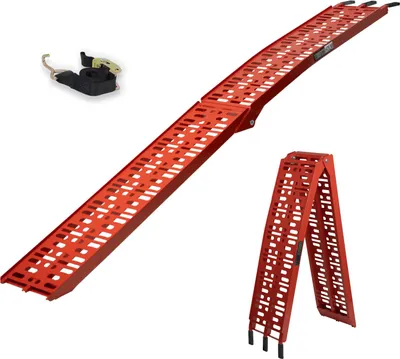 Produktbild von TRUTZHOLM 1 x Auffahrrampe klappbar 228 cm Traglast 340 kg Alu rot gelocht Motorradrampe Mofarampe