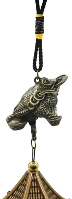 Produktbild von Feng-Shui-Metallwindspiel – Frosch des Überflusses