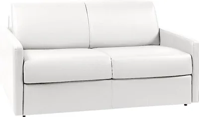 Produktbild von 2-Sitzer-Sofa mit Express-Klappmechanismus aus CALIFE- - Farbe: Weiß - Liegefläche: 120 cm - 22 cm Matratze mit Formgedächtnis