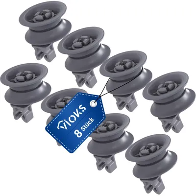 Produktbild von VIOKS 8x Rollen für Spülmaschinenkorb Ersatz für Bosch 00611666 00165313
