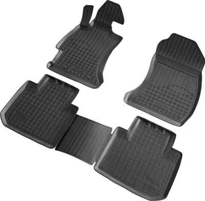 Immagine prodotto di Tappetini in gomma 3D adatti per Subaru Forester IV | Anno di costruzione 2012-2019 | Perfettamente su misura con bordo