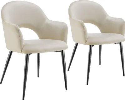 Produktbild von tectake® Armlehnstuhl Sachel in Samtoptik, gepolstert 57 x 61,5 x 87,5 cm