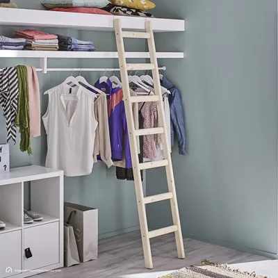 Productafbeelding van Intercon Mio steigertrap met 5 treden, tot maximaal 145 cm | Houten trap van vuren | Trap voor huishoudelijk gebruik