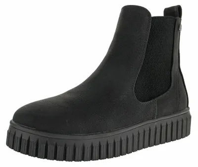 Produktbild von Damen Stiefeletten Schwarz Synthetik Größe 37, Absatz ca. 3,0 cm, mit Reißverschluss