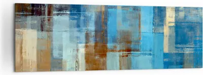 Produktbild von Bild auf Leinwand - Leinwandbild - Abstraktion modern - 160x50cm - Wand Bild - Wanddeko - Leinwanddruck - Bilder - Kunstdruck - Wanddekoration - Leinwand bilder - Wandkunst - AB160x50-3418