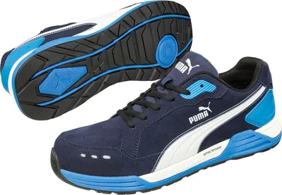 Produktbild von Puma Sicherheitsschuh Airtwist Blue Low nach EN ISO 20345:2011 S3 ESD HRO SRC blau Größe 45