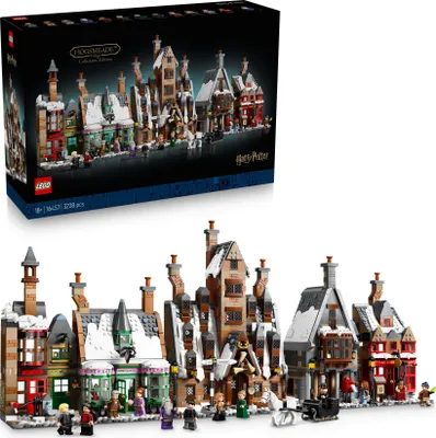 Produktbild von LEGO Harry Potter Dorf Hogsmeade – Sammleredition - Bauset für Erwachsene – Modularer Modellbau mit 7 Gebäuden, Pferd & Kutsche sowie 12 Minifiguren – Geschenk für Männer, Frauen & Fans - 76457