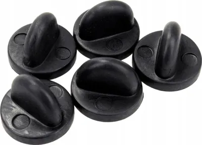 Immagine prodotto di PINETS Chiusura per badge in gomma nera, 5 pezzi.