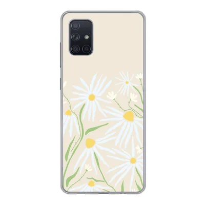 Produktbild von MuchoWow® Handyhülle Schutzhülle Hülle für Samsung Galaxy A71 Blume - Muster - Gelb Silikon Softcase Handy Hülle - Kartenbesitzer