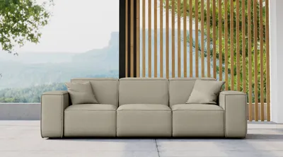 Produktbild von Kaiser Möbel, Gartenmöbel Sofa MALIBU für den Garten, die Terrasse, 3 sitzer, den Hof, gemütliche,  ODYSSEY Dunkelbeige