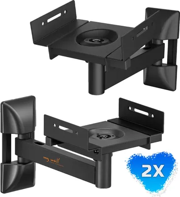 Produktbild von 2x Lautsprecher Wandhalterung – schwenkbar, neigbar & 360° drehbar MyWall HB8L