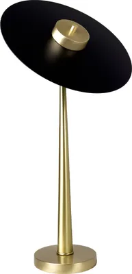 Produktbild von Tischlampe LED Echt-Messing Eisen Ø 30 cm rund 53 cm in Bronze hell Schwarz warmweißes Licht 2700 K 1150 lm