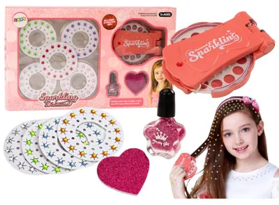 Produktbild von Leantoys Zestaw Maszynka Do Wyklejania W?osów Diamenciki Brokat