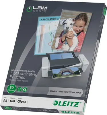Produktbild von Laminiertaschen iLAM A5 80mic glänzend VE=20x100 Stück