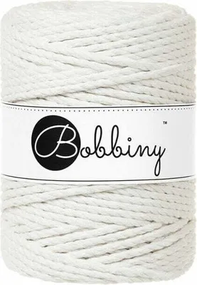 Produktbild von Bobbiny 3PLY Macrame Rope 5 mm 100 m Off White Schnur
