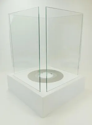 Produktbild von Campo24 Tischkamin 40x40cm Outdoor & Indoor – Bioethanol Feuertisch mit Rundum Sicherheitsglas für Balkon & Terrasse